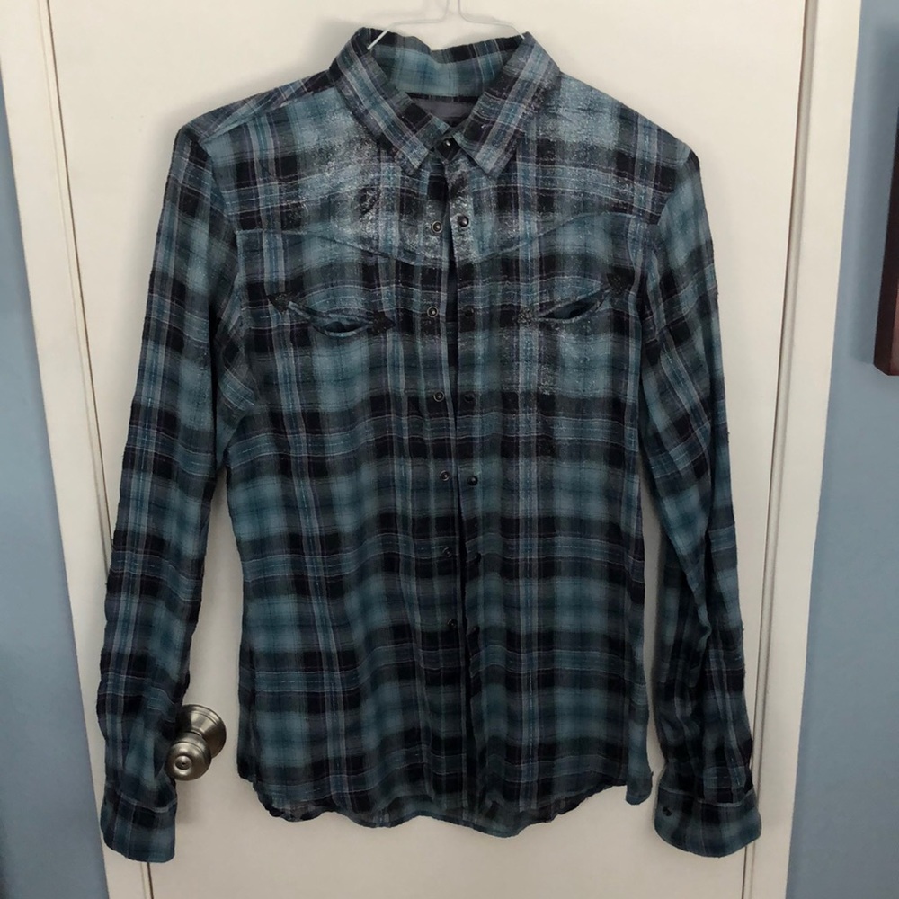Joe’s Jeans Light Weight Plaid Shirt - Sz M
